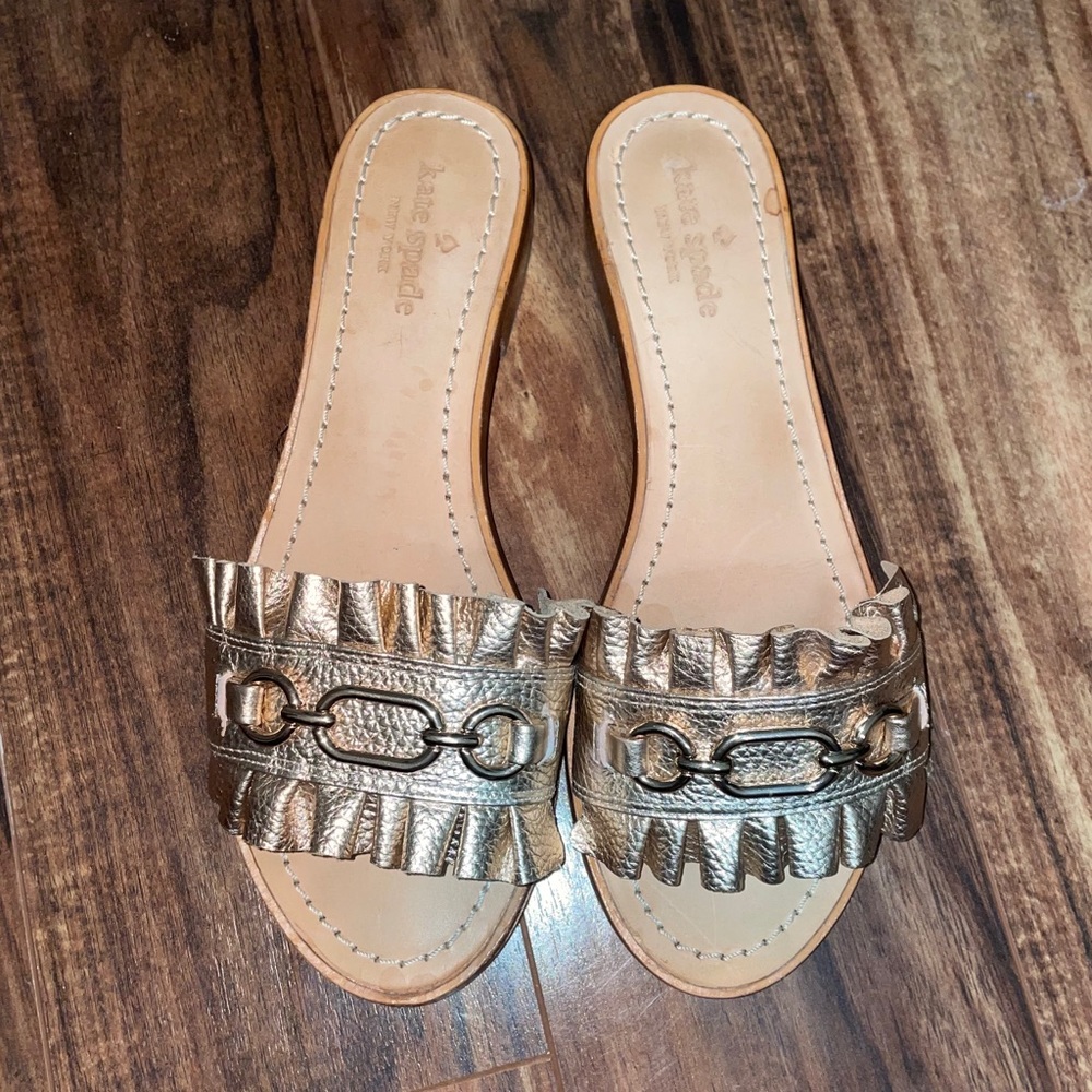 Kate Spade rose gold sandals